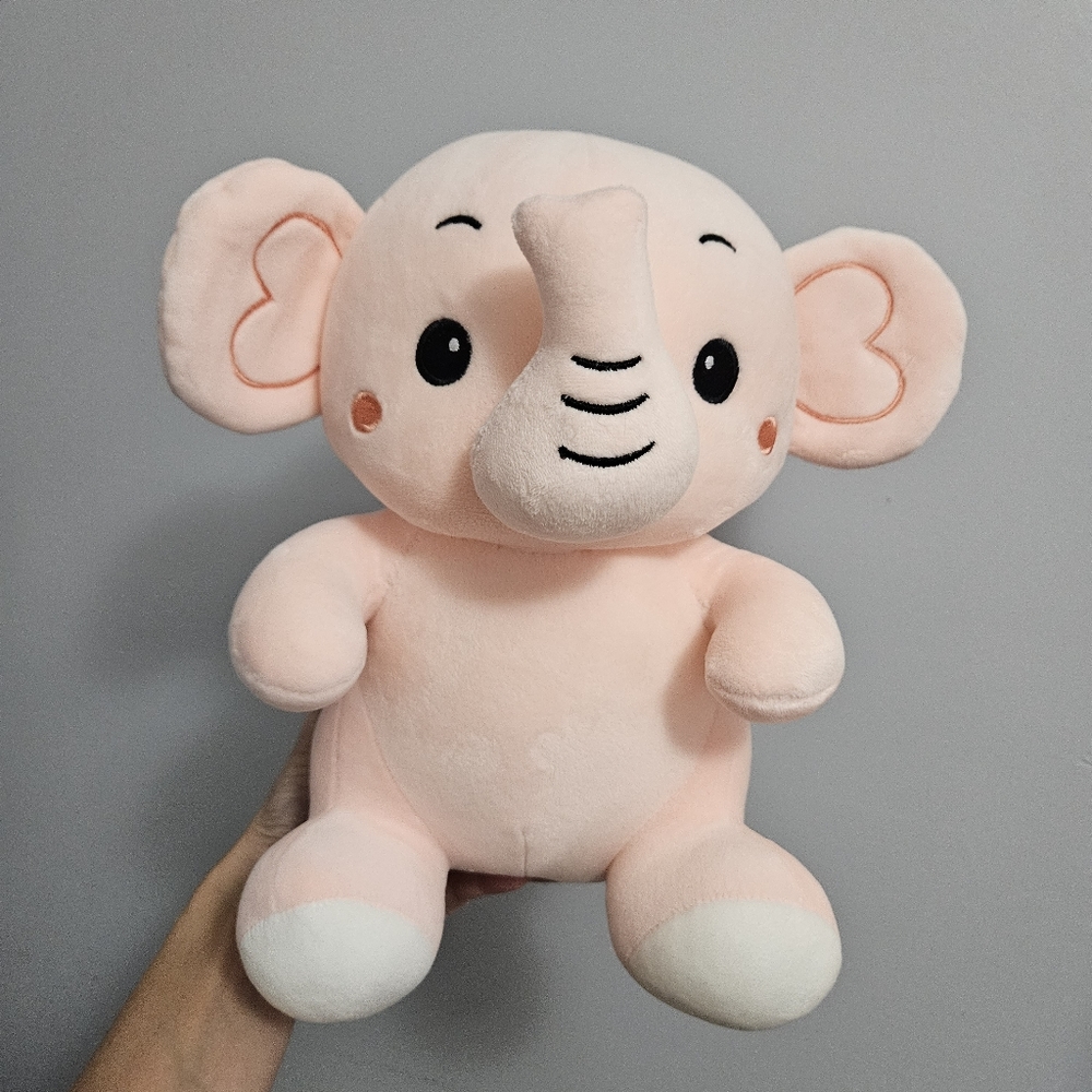 Pink Baby Elephant Stuffed Animal Plush - Picture 6 of 15